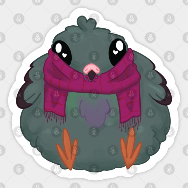 cosy pigeon Sticker by Beelixir Illustration